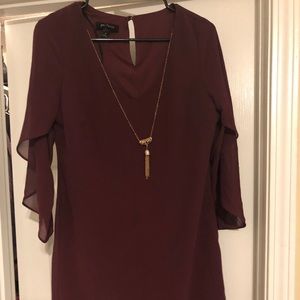Maroon A line dress